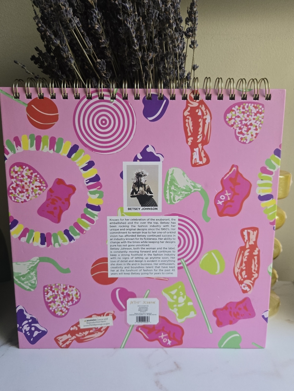 NEW Betsey Johnson Pink Candy Print Spiral Hardcover Sketchbook - Picture 4 of 9